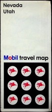 Vintage 1968 Mobil Travel Map Nevada Utah Rand McNally Used Good Condition picture