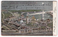 VTG 1906 Paragon Park Nantasket Beach MA Amusement Park Postcard Hingham Mass picture