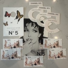 Vintage 1980s-1990s Chanel No 5  Ephemera Lot Perfume Cards Door Hangers NOS L3 picture