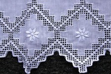 6 Pieces Fine Linen Hemstitch Embroidered Embroidery Lace Guest Towel 14x22