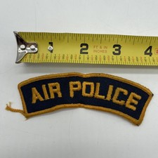 Vintage Air Police Officer Tab Patch Rocker Label Patch ~4.25” picture