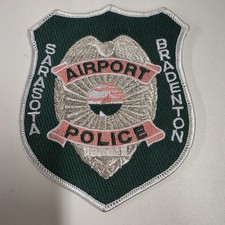 Vintage Sarasota Bradenton Florida Airport Police Patch Embroidered  picture