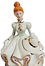 Victorian Southern Belle 10” Figurine Music Box “Ode to Joy” Vintage Porcelain picture