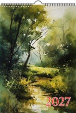 2027 Wall Calendar ~ Beautiful Sunny Green Forest Paths and Rivers picture