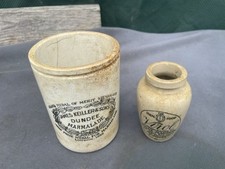 rare old antique Victorian ironstone stoneware  printed cream pots crocks dundee picture