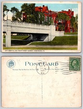 1921 Harrisburg PA City Hospital Front Street Subway Bridge Postcard picture