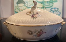 Royal Copenhagen Frijsenborg Floral Covered Serving Dish 910-1702 Oval 11” Wide picture