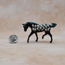 Custom Catacomb Appy Halloween Design - G2 Appaloosa Mare Stablemate- 1:32 picture