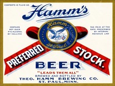 Hamm's Preferred Stock Beer Label Metal Sign 3 Sizes to Choose From y44 picture