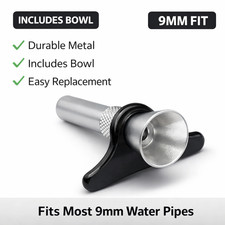 9mm Metal Downstem Replacement + Bowl | Bong Stem Hookah Pipe USA picture