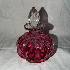 Vintage FENTON Cranberry Glass Perfume Bottle picture
