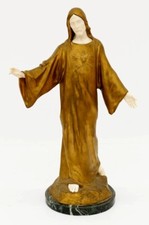 Antique 1900 Christ Gilt Bronze Sculpture Jean Paul Baptiste Gasq French Artist picture