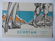 SCORTAN SHOES Montebelluna Treviso rock skiing old advertising  picture