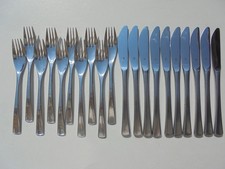 20 Pcs WMF Cromargan Stainless Flatware 10 Salad Forks 10 Dinner Knives Excellnt picture