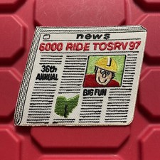 Tour Of The Scioto River Valley TOSRV Iron On Patch Ohio Newspaper Vtg 1997 picture