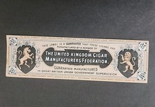 Rjkstamps United Kingdom  cigar box label. Great Britain Maybe 1930's Knock Off? picture
