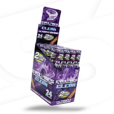 Cyclones Clear 1 1/4 Purple Unknown Flavored Pre Rolled Cones - Full Box picture