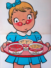 1968 Campbell's Soup Girl holding Tray Vintage Print Ad Life Dec 27 three pgs picture