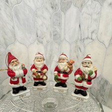 4 Russ Berrie Santa Through The Ages Ornaments 1860 1930 1945 1950 Vintage picture