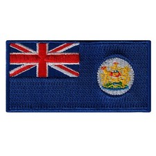 HONG KONG FORMER FLAG PATCH CHINESE embroidered iron-on EMBLEM CHINA UK VERSION picture