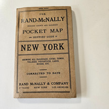 1911 Rand McNally Pocket Guide & Map Of NY & Entire Railroad System picture