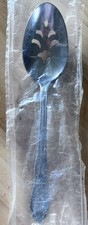 1 Table Slotted Serving Spoon Wm A Rogers Premier Stainless Oneida Ltd Sealed picture