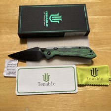 Tenable fenrir jade g10 w/green misty mountain pattern button Top Liner Lock picture
