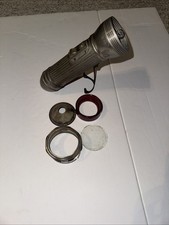 Vintage USALITE Red Head Flashlight with all pieces picture