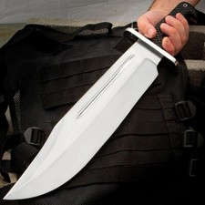 The Giant Killer Massive Fixed Blade Full Tang Bowie Knife w/Leather Sheath picture
