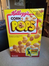 Vintage Corn Pops Cereal Box Kellogg's Dinosaur Marker Promo picture