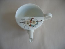 19th c Victorian Porcelain Feeder Invalid Cup Floral Decoration  picture