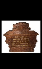 Vintage Country Style Napkin Holder Multi No Matter Where I Serve My Guests fun picture