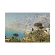 Edmund Berninger (1843-1929%3f) blick auf sorrent - Canvas Wall Art picture