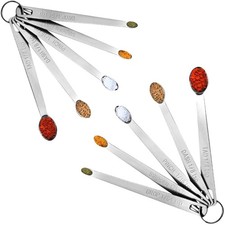 2 Pack Teaspoon Measuring Spoons, 1/4 tsp, 1/8 tsp, 1/16 tsp, 1/32 tsp, 1/64 tsp picture