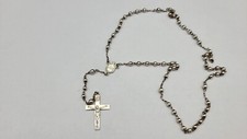 VINTAGE LAMODE STERLING SILVER BEAD ROSARY for BABY picture
