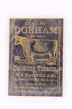 US Genuine Durham Smoking Tobacco Label Durham NC Bull picture