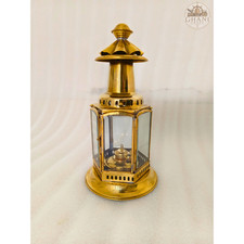 Vintage Style Brass Oil Lantern Nautical Ship Light Glass Fresnel Hanging Lamp picture