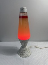 VTG Lava Lite White with Gold Squiggle Aristocrat Lava Lamp 1960s CLOUDY 16.5
