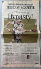 Telegram & Gazette Whole newspaper Feb 7, 2005 Patriots win 3rd championship picture