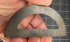 Vintage 1930s-50s Metal Protractor Angle Finder Drafting Tool USA Arrow Logo picture