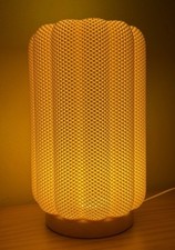 Organic Wave Table Lamp, 3D Printed Cozy Light, Textured Modern Home Decor picture
