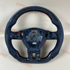 For 2012 Volkswagen Golf MK6 black leather carbon fiber custom steering wheel picture