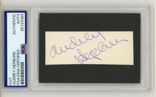 Audrey Hepburn ~ Signed Autographed Vintage Signature Cut ~ PSA DNA Encased picture