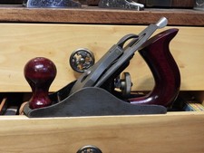 Elegant Fulton No. 3708 No. 2 Size Handplane by Millers Falls Red Stain Handles picture