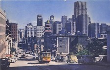 Postcard CA: Cable Car on California Street, San Francisco, 1940's picture