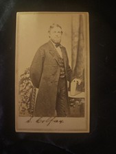 Schuyler Colfax Vice president signed cdv photo VP picture