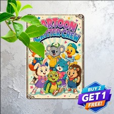 Retro Animated Characters Metal Sign Vintage Nostalgic Wall Decor Plaque 8x12 picture