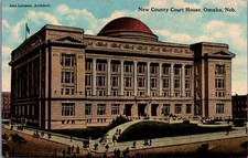 New County Court House Omaha Nebraska Postcard John Latenser Architect picture