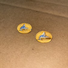 Vintage Kona Hilton Hawaii Hawaiian Employee Lapel Pin Set Of Two Nice #U picture