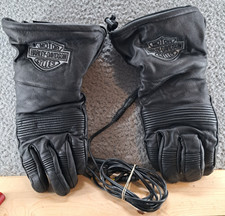 VTG Harley Davidson Thermolite Leather Heated Gloves Unisex XL + Pants Adapter picture